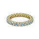 2 - Ellen 2.70 mm Aquamarine and Diamond Eternity Band 