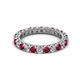 2 - Ellen 2.70 mm Ruby and Diamond Eternity Band 