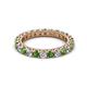 2 - Ellen 2.70 mm Green Garnet and Diamond Eternity Band 