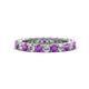 1 - Ellen 2.70 mm Amethyst and Diamond Eternity Band 