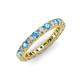3 - Ellen 2.70 mm Blue Topaz and Diamond Eternity Band 