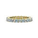 1 - Ellen 2.70 mm Aquamarine and Diamond Eternity Band 