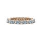 1 - Ellen 2.70 mm Aquamarine and Diamond Eternity Band 