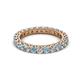 2 - Ellen 2.70 mm Aquamarine and Diamond Eternity Band 