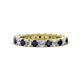 1 - Ellen 2.70 mm Blue Sapphire and Diamond Eternity Band 