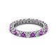 2 - Ellen 2.70 mm Amethyst and Diamond Eternity Band 