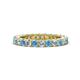 1 - Ellen 2.70 mm Blue Topaz and Diamond Eternity Band 