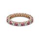 2 - Ellen 2.70 mm Rhodolite Garnet and Diamond Eternity Band 