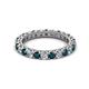 2 - Ellen 2.70 mm London Blue Topaz and Diamond Eternity Band 