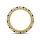4 - Ellen 2.70 mm Rhodolite Garnet and Diamond Eternity Band 