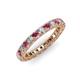 3 - Ellen 2.70 mm Rhodolite Garnet and Diamond Eternity Band 
