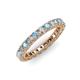 3 - Ellen 2.70 mm Aquamarine and Diamond Eternity Band 