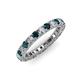 3 - Ellen 2.70 mm London Blue Topaz and Diamond Eternity Band 