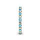 5 - Ellen 2.40 mm Blue Topaz and Diamond Eternity Band 
