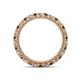 4 - Ellen 2.40 mm Smoky Quartz and Diamond Eternity Band 