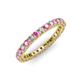 3 - Ellen 2.40 mm Pink Sapphire and Diamond Eternity Band 