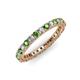 3 - Ellen 2.40 mm Green Garnet and Diamond Eternity Band 