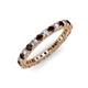 3 - Ellen 2.40 mm Red Garnet and Diamond Eternity Band 