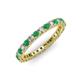 3 - Ellen 2.40 mm Emerald and Diamond Eternity Band 