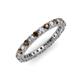 3 - Ellen 2.40 mm Smoky Quartz and Diamond Eternity Band 
