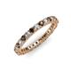 3 - Ellen 2.40 mm Smoky Quartz and Diamond Eternity Band 