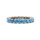 1 - Tiffany 3.40 mm Blue Topaz Eternity Band 