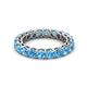 3 - Tiffany 3.40 mm Blue Topaz Eternity Band 