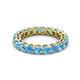 3 - Tiffany 3.40 mm Blue Topaz Eternity Band 