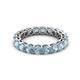 3 - Tiffany 3.40 mm Aquamarine Eternity Band 