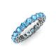 4 - Tiffany 3.40 mm Blue Topaz Eternity Band 