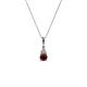 1 - Ofra Round Red Garnet and Diamond Pendant 