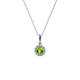 1 - Shanon Peridot and Diamond Halo Pendant 