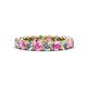 1 - Tiffany 3.40 mm Pink Sapphire and Diamond Eternity Band 