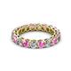 3 - Tiffany 3.40 mm Pink Sapphire and Diamond Eternity Band 