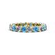 1 - Tiffany 3.40 mm Blue Topaz and Diamond Eternity Band 