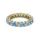 3 - Tiffany 3.40 mm Blue Topaz and Diamond Eternity Band 