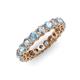 4 - Tiffany 3.40 mm Aquamarine and Diamond Eternity Band 