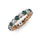 4 - Tiffany 3.40 mm London Blue Topaz and Diamond Eternity Band 