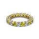 3 - Tiffany 3.40 mm Yellow and White Diamond Eternity Band 