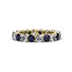 1 - Tiffany 3.40 mm Blue Sapphire and Diamond Eternity Band 