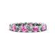 1 - Tiffany 3.40 mm Pink Sapphire and Diamond Eternity Band 
