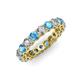 4 - Tiffany 3.40 mm Blue Topaz and Diamond Eternity Band 