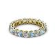 3 - Tiffany 3.40 mm Aquamarine and Diamond Eternity Band 