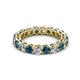 3 - Tiffany 3.40 mm Blue and White Diamond Eternity Band 