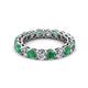 3 - Tiffany 3.40 mm Emerald and Diamond Eternity Band 