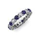 3 - Tiffany 3.40 mm Blue Sapphire and Diamond Eternity Band 
