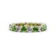 1 - Tiffany 3.40 mm Round Green Garnet and Diamond Eternity Band 