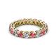 2 - Tiffany 3.40 mm Diamond and Pink Tourmaline Eternity Band 