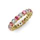3 - Tiffany 3.40 mm Diamond and Pink Tourmaline Eternity Band 