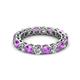 2 - Tiffany 3.40 mm Amethyst and Diamond Eternity Band 